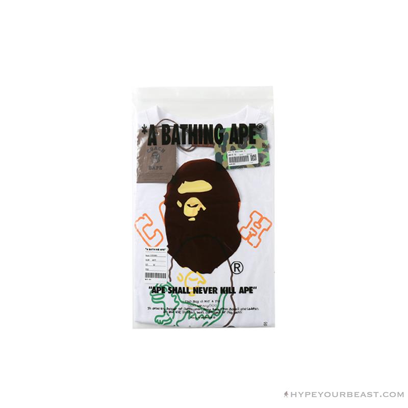 BAPE Little Dinosaur Cartoon Line Tee Shirt