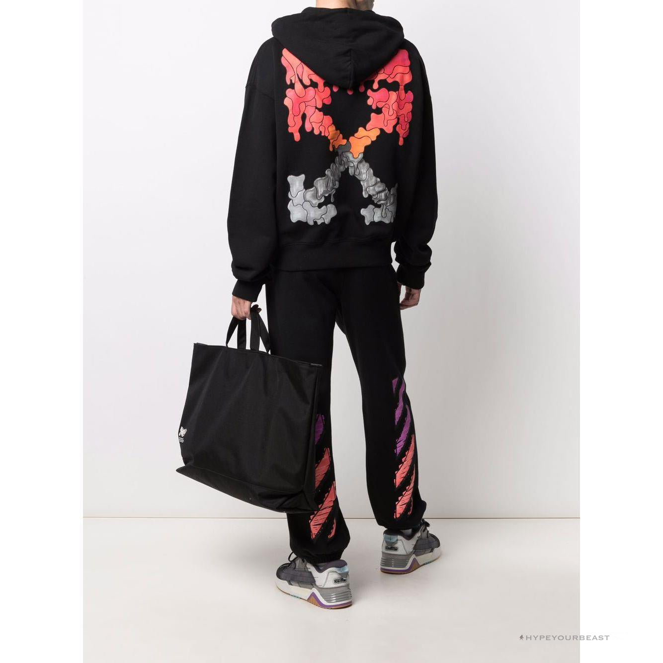 Off White Hoodie Black RED