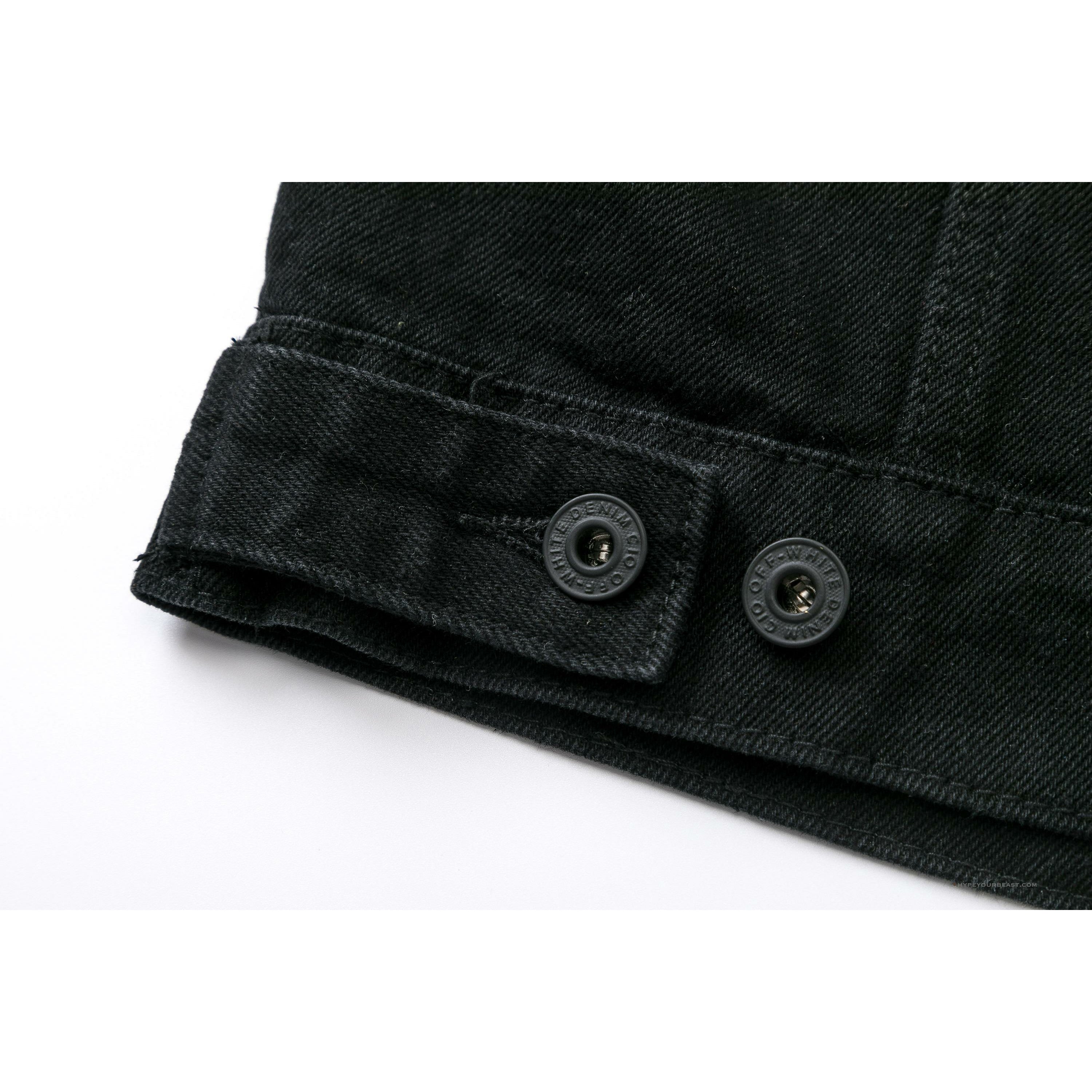 Off White Denim Black Jacket - Black