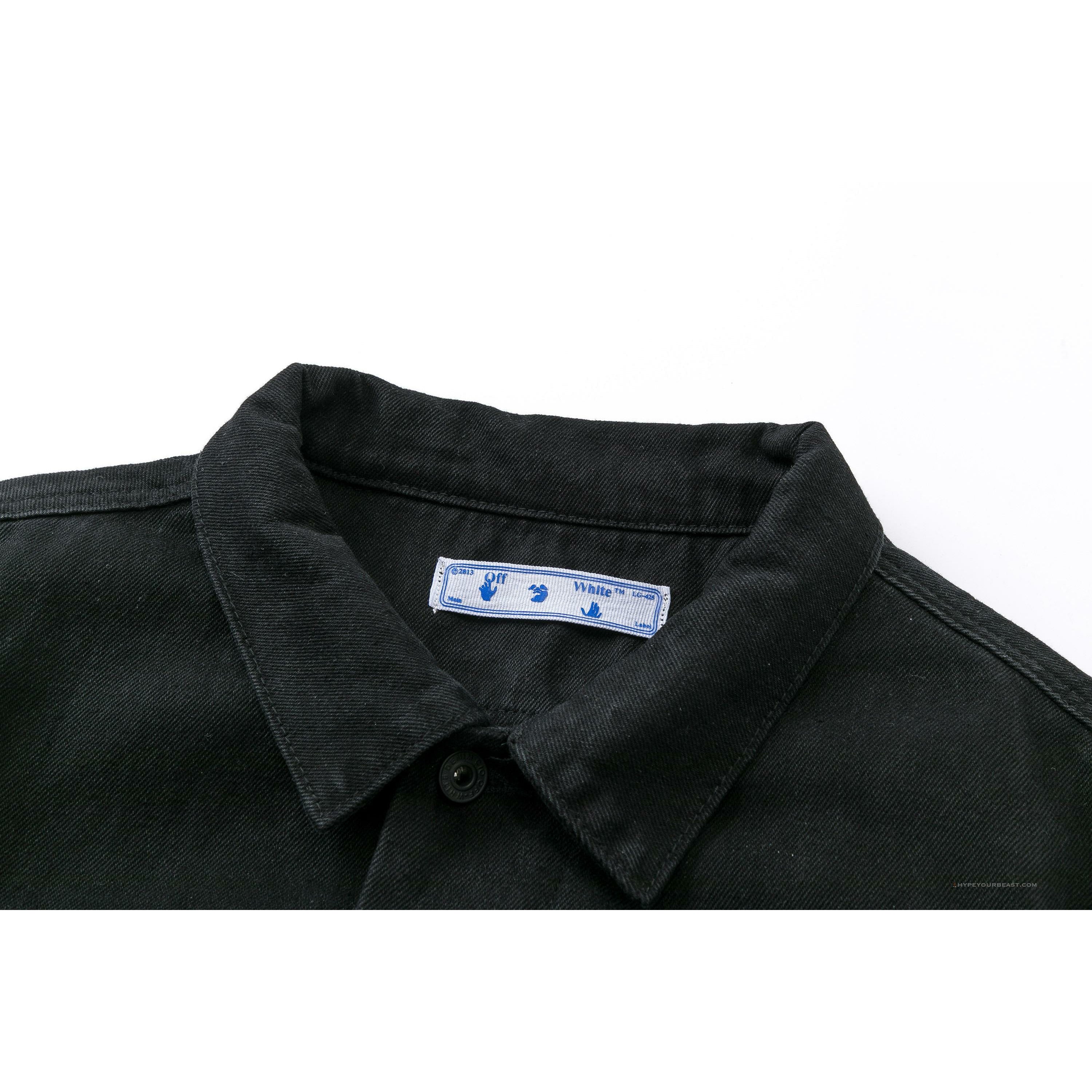 Off White Denim Black Jacket - Black