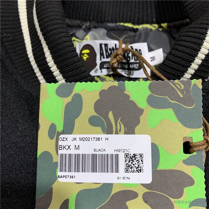 BAPE OVO Patchwork Baseball Owl Jacket
