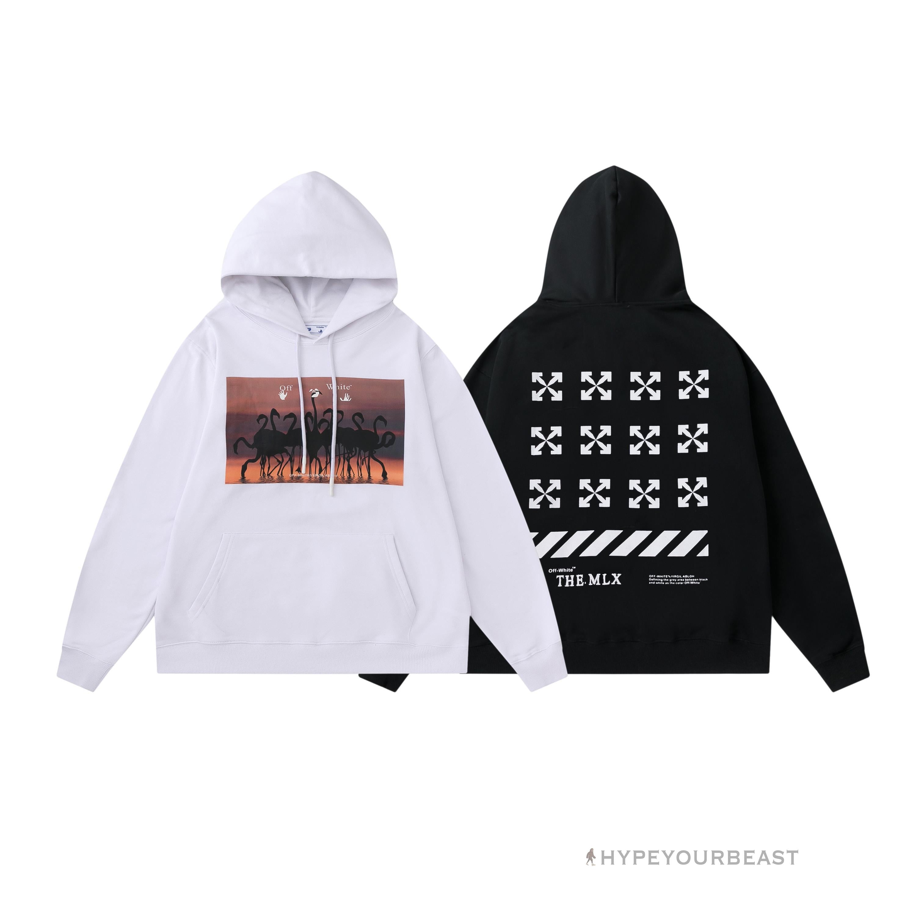 Off White Hoodie Flamingo - Black