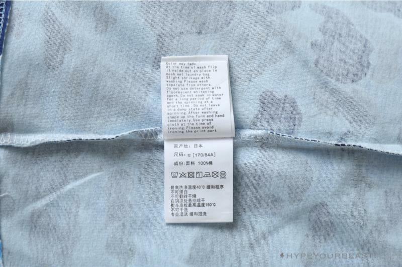 BAPE Ape Head Star Camouflage Shading Tee Shirt 'BLUE'
