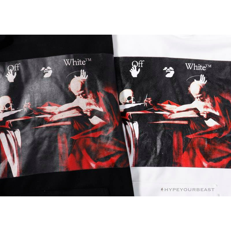 OFF-WHITE Skull and Writing Hoodie 'WHITE'