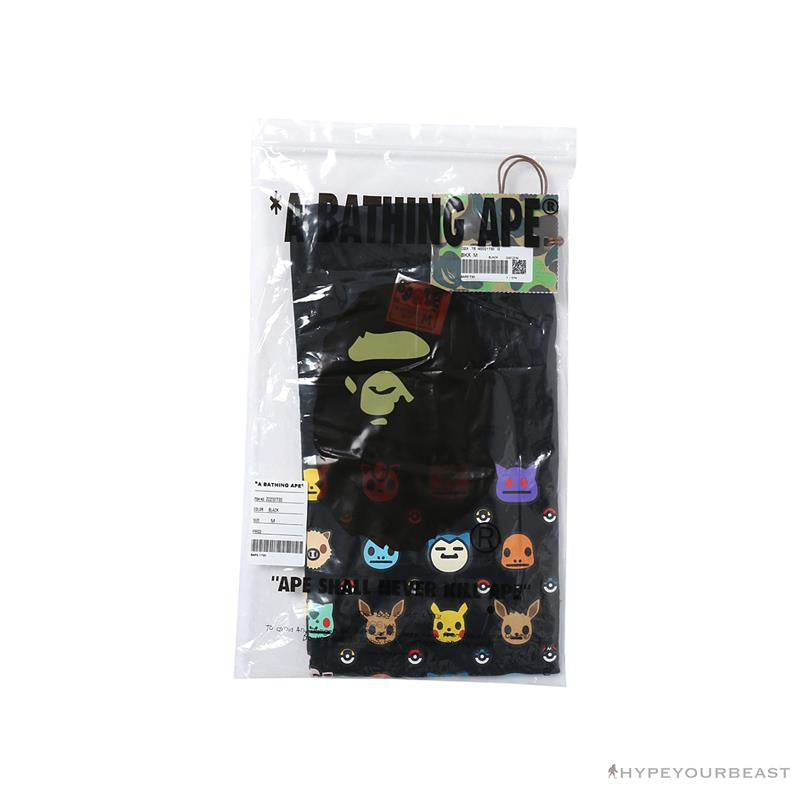 BAPE Baby Milo Pokémon Tee Shirt 'BLACK'