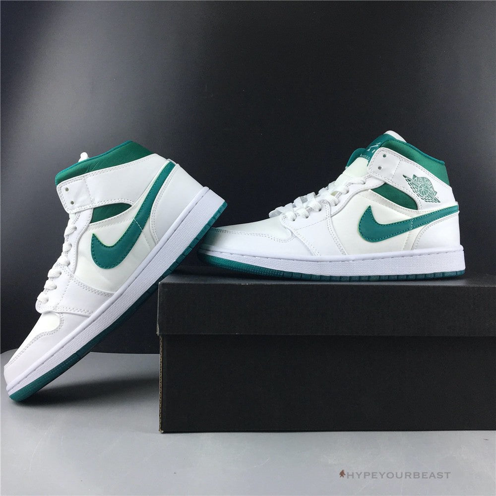 Air Jordan 1 Mid White Mystic Green