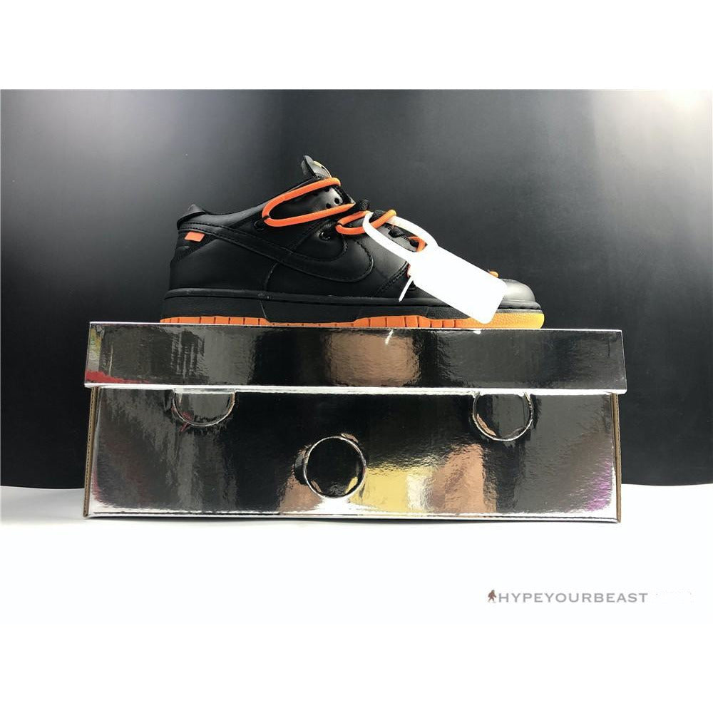 Off White X Nike Dunk Low Black Orange