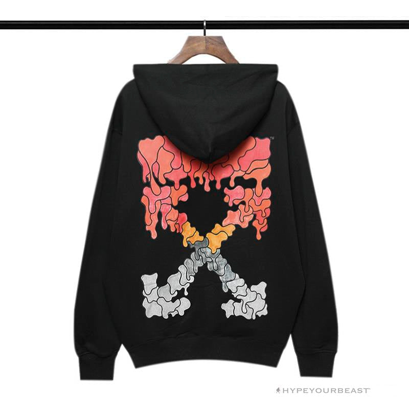 Off White Hoodie Black RED