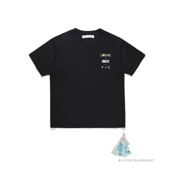 OFF-WHITE X LOEW X SMILEY Tee Shirt 'BLACK'