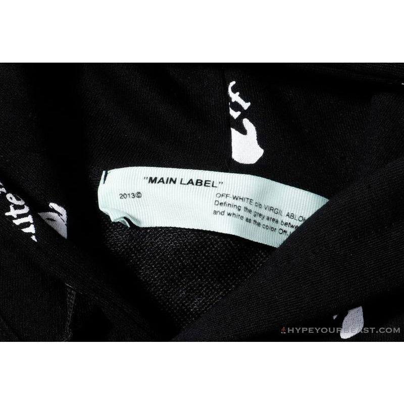 OFF-WHITE Classic Print Hoodie 'BLACK'