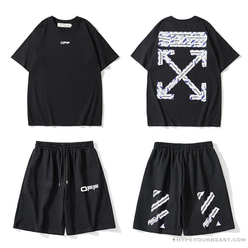 OFF-WHITE Cabin Baggage Shorts 'BLACK'