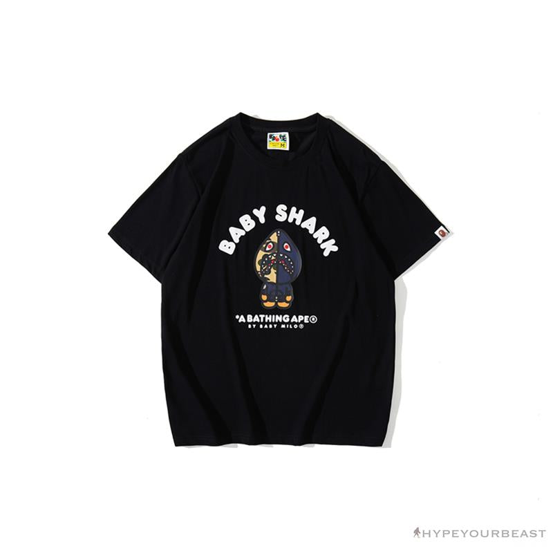 BAPE Baby Shark Red Shark Tee Shirt 'BLACK'