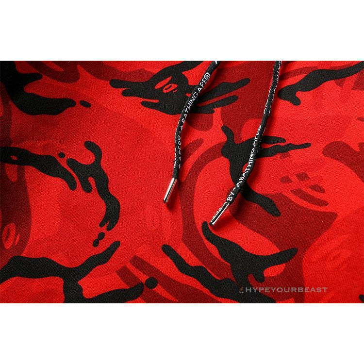 Bape Camo Hoodie Red Camouflage