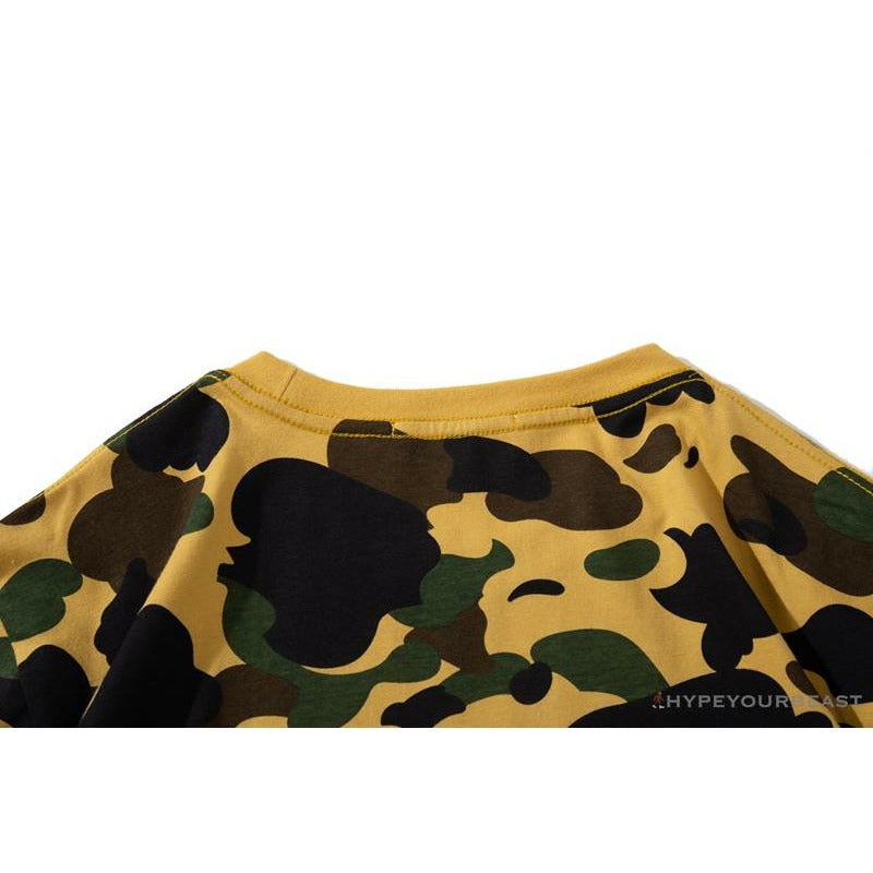 BAPE KIDS Elbow Hug Gorilla Camouflage Tee Shirt 'YELLOW'