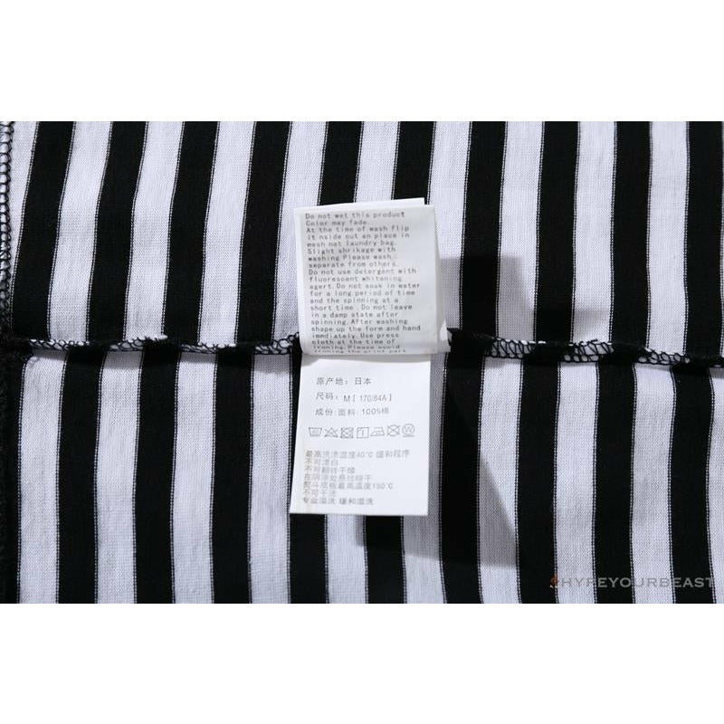 BAPE Baby Milo Rock Bass Player Striped Tee Shirt 'BLACK'