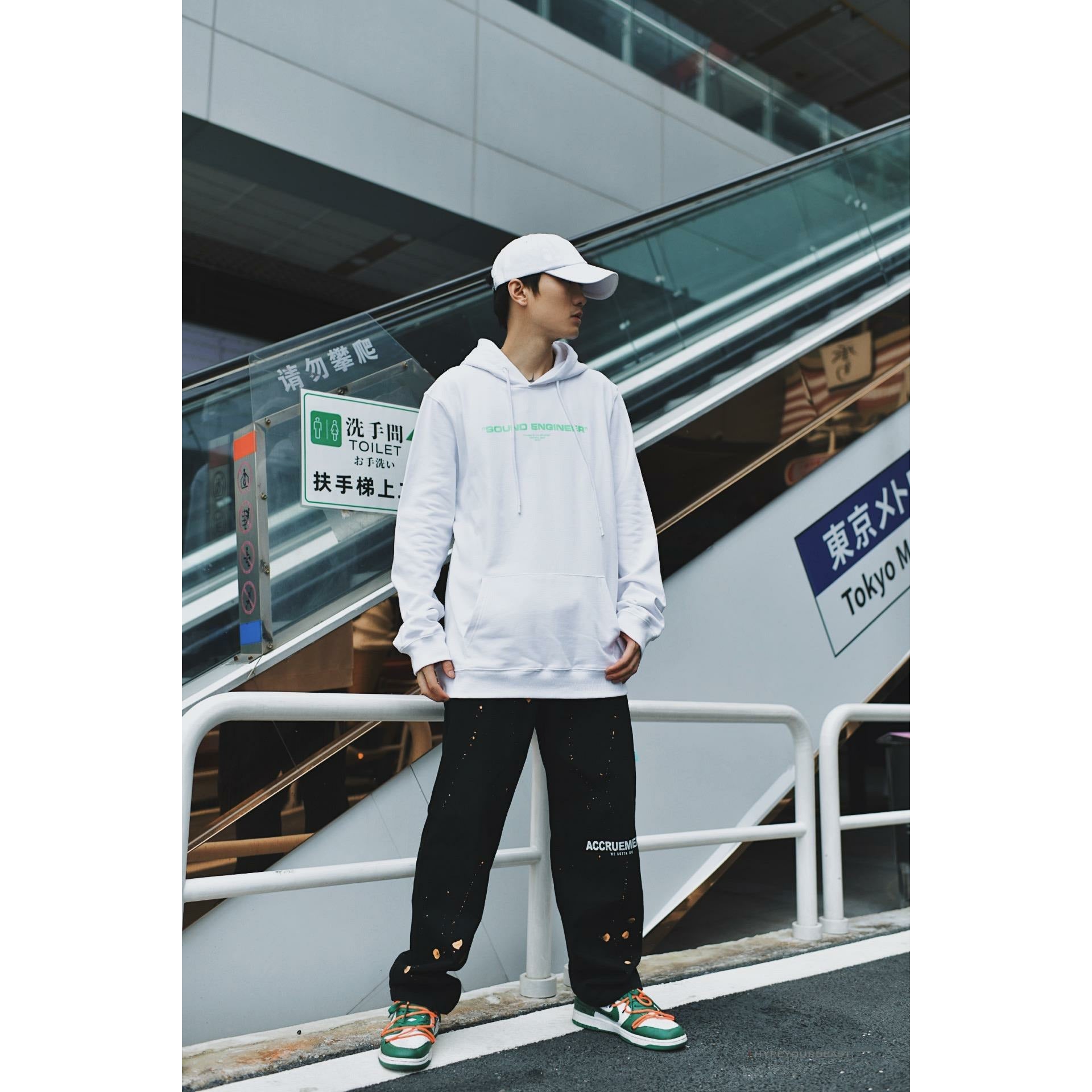 Off White Hoodie Machine White