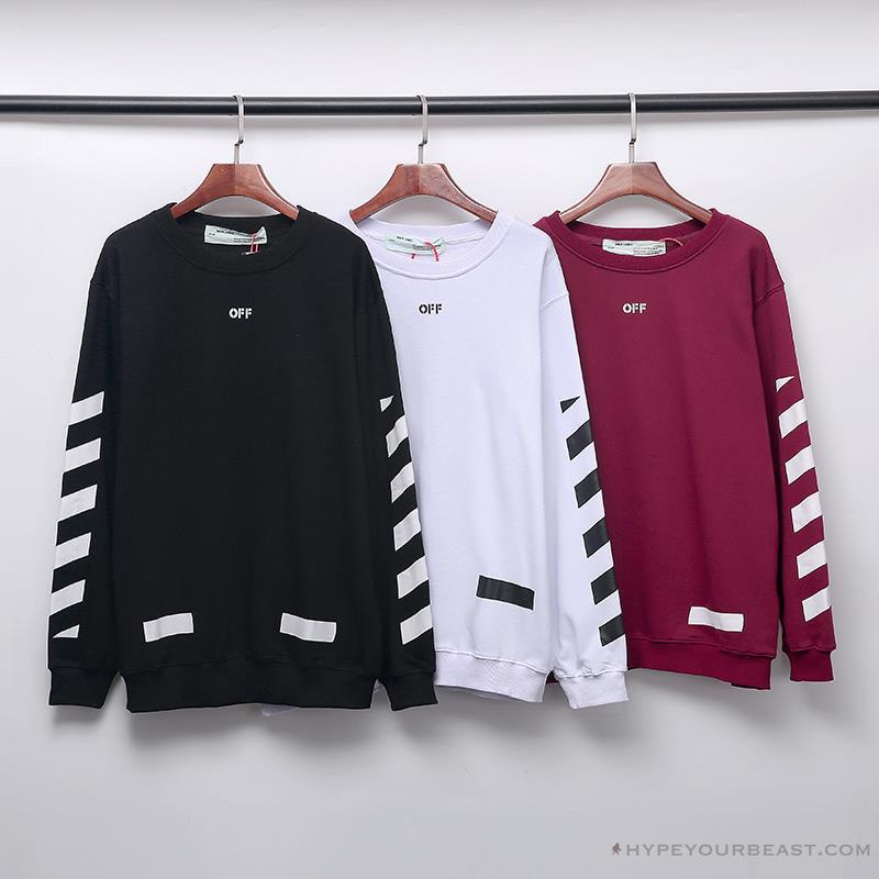 OFF-WHITE Classic Basic Cotton Terry Round Long Sleeve Shirt 'BLACK'