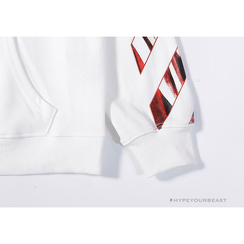 OFF-WHITE Skull and Writing Hoodie 'WHITE'