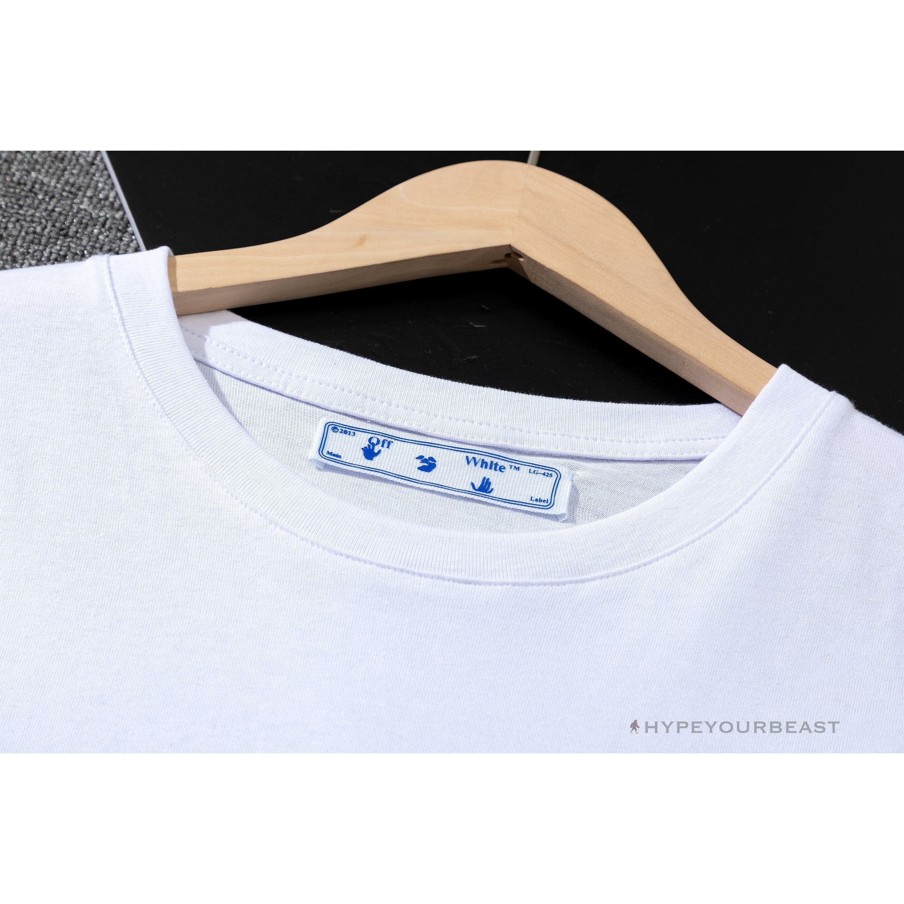 OFF-WHITE Sea Blue Cross Arrow Tee Shirt 'WHITE'
