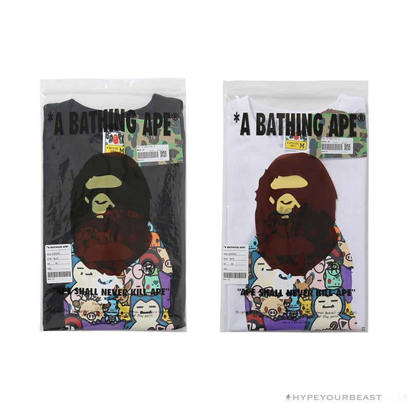 BAPE Pokémon Co-branded Ape Head Tee Shirt 'WHITE'