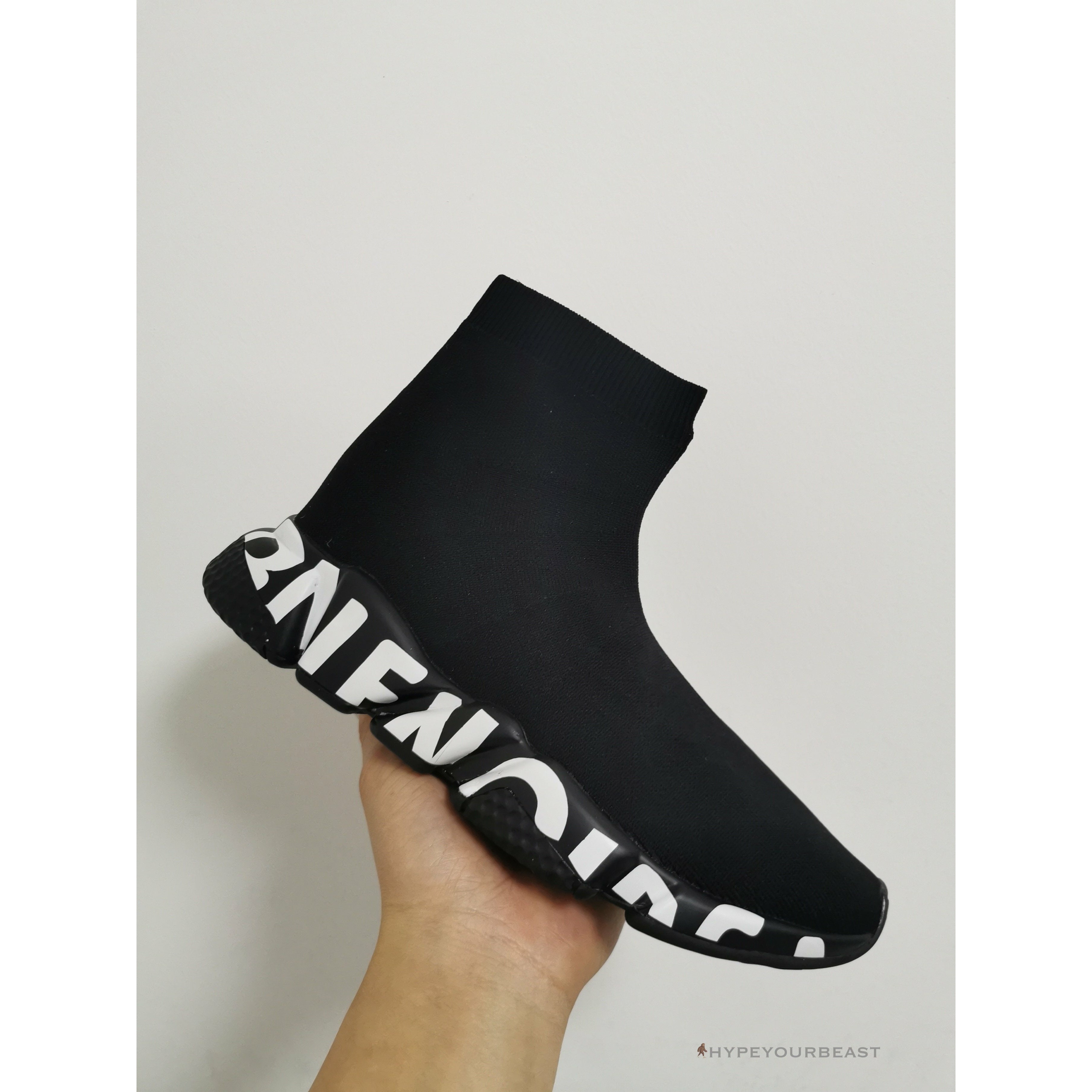 BCG Sock Sneakers Black Black White