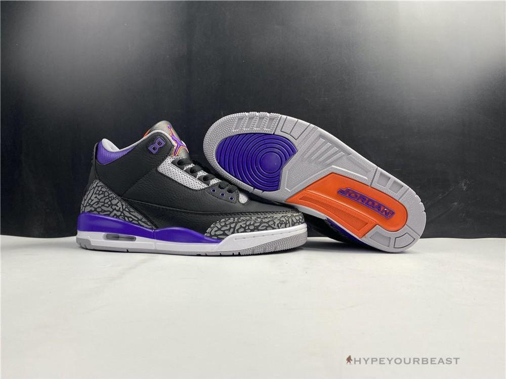 Air Jordan 3 'Court Purple Black Cement'