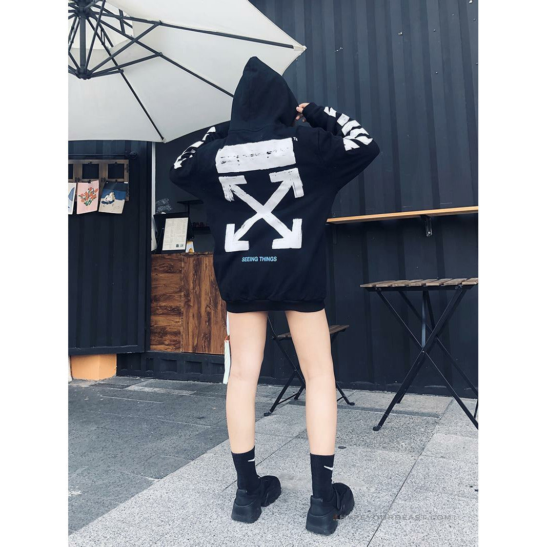 Off White Hoodie Seeing Things Black