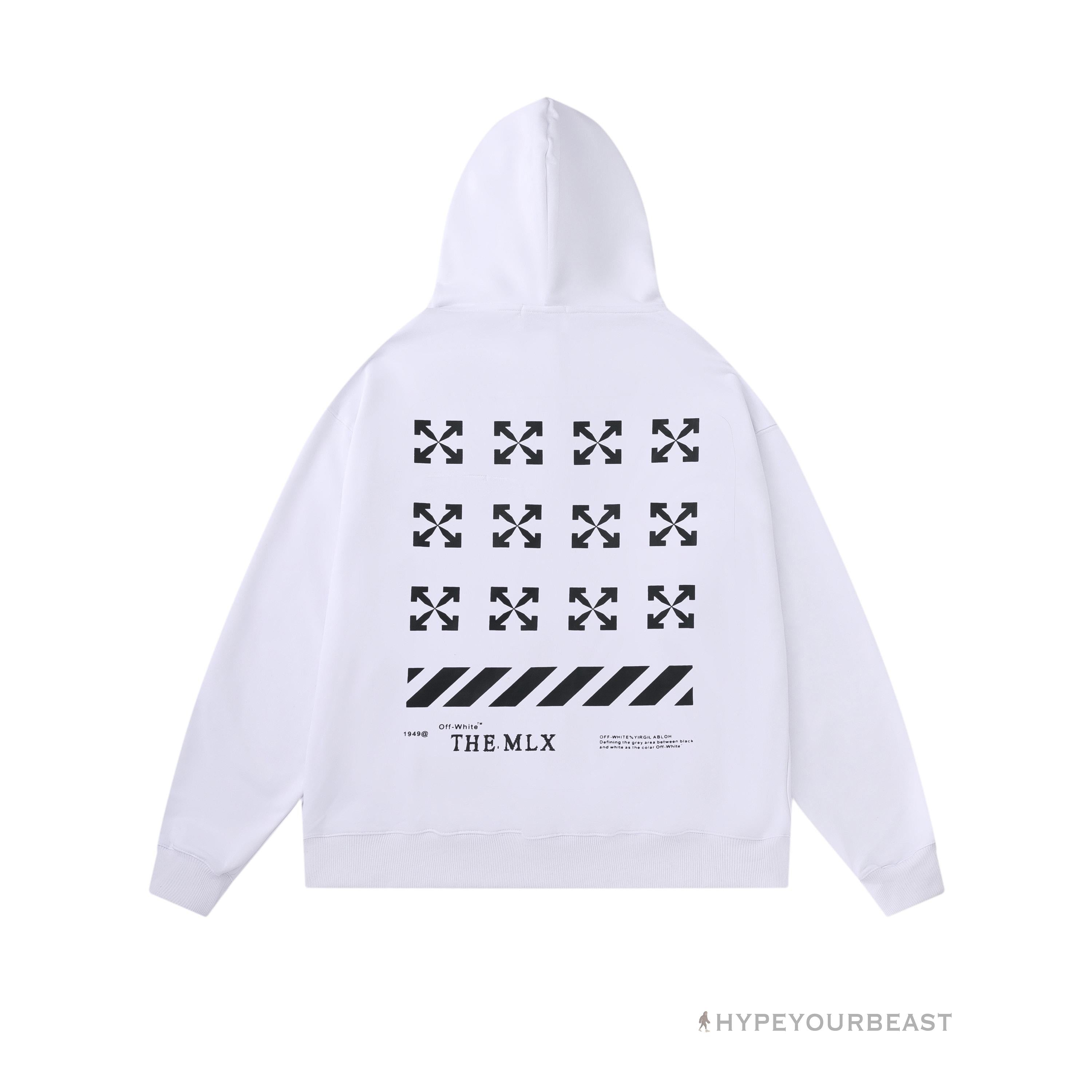 Off White Hoodie Flamingo - White