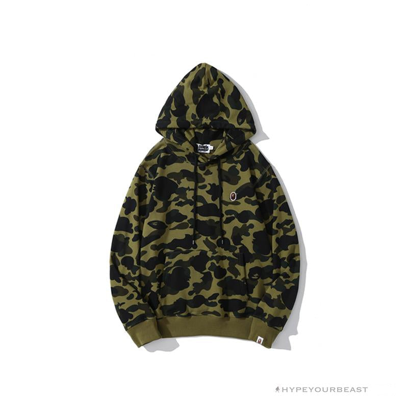 BAPE Camouflage Kangaroo Hooded Hoodie Green