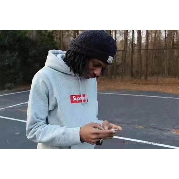 Supreme Box Logo Hoodie White Red