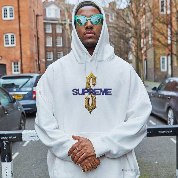 Supreme Gold S Purple White Hoodie