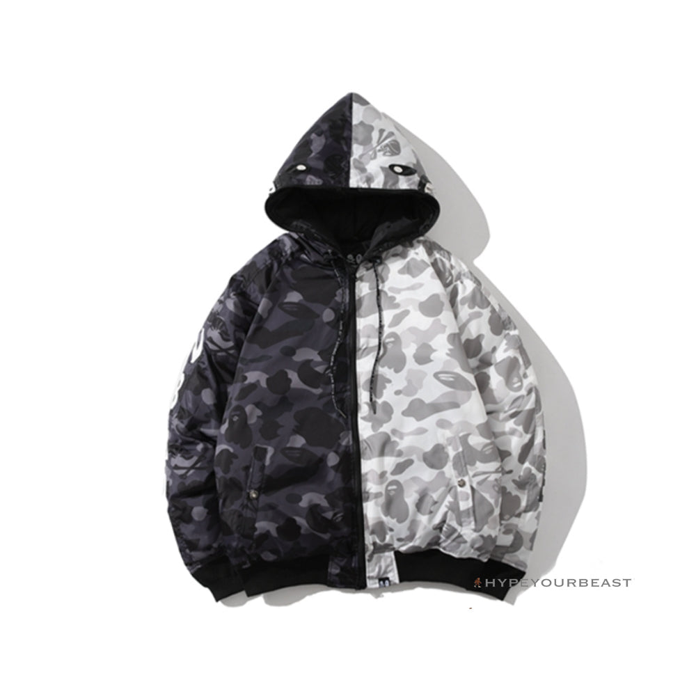 Bape Camo Hoodie White Black