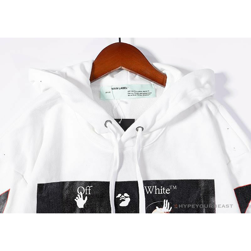 OFF-WHITE Skull and Writing Hoodie 'WHITE'