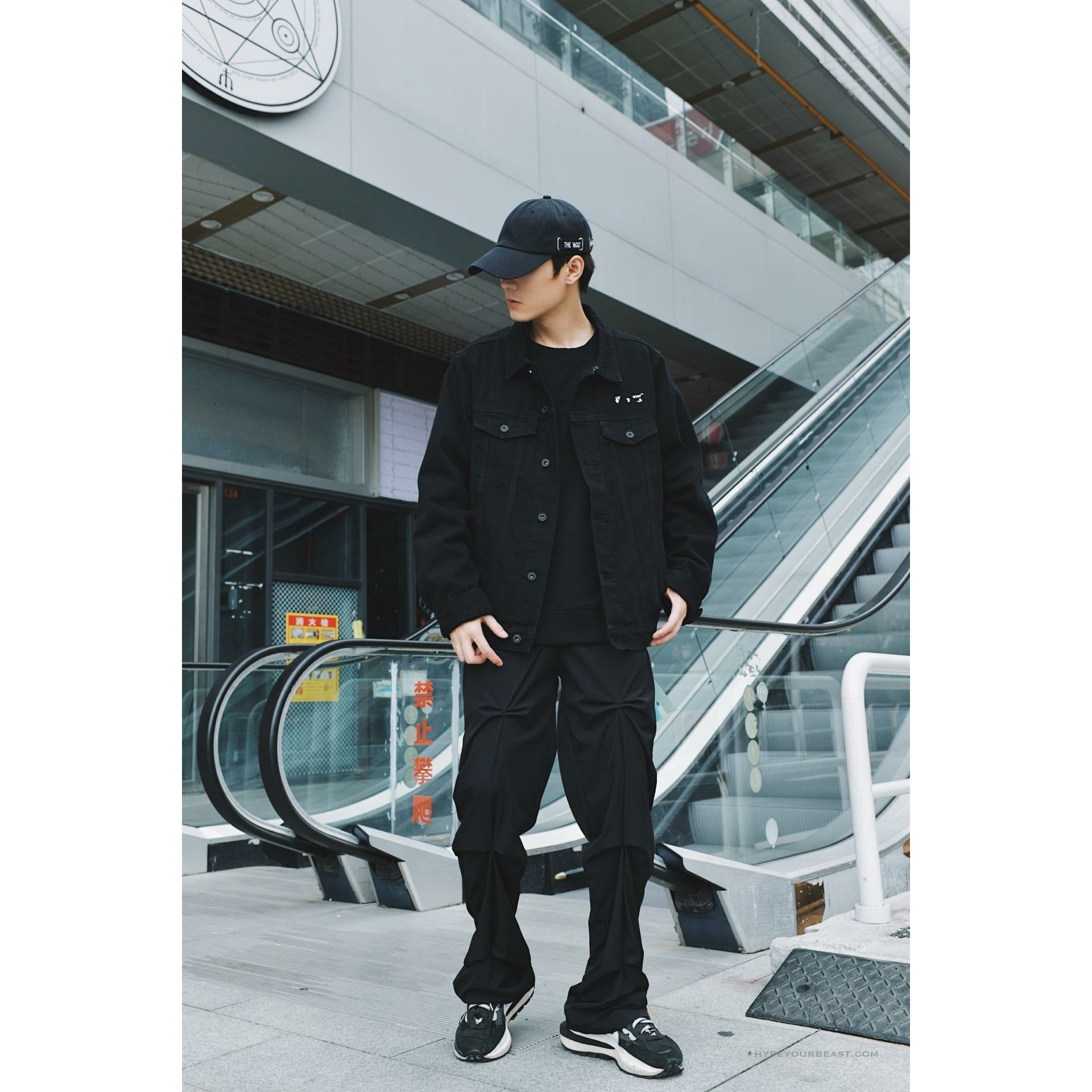 Off White Denim Black Jacket - Black
