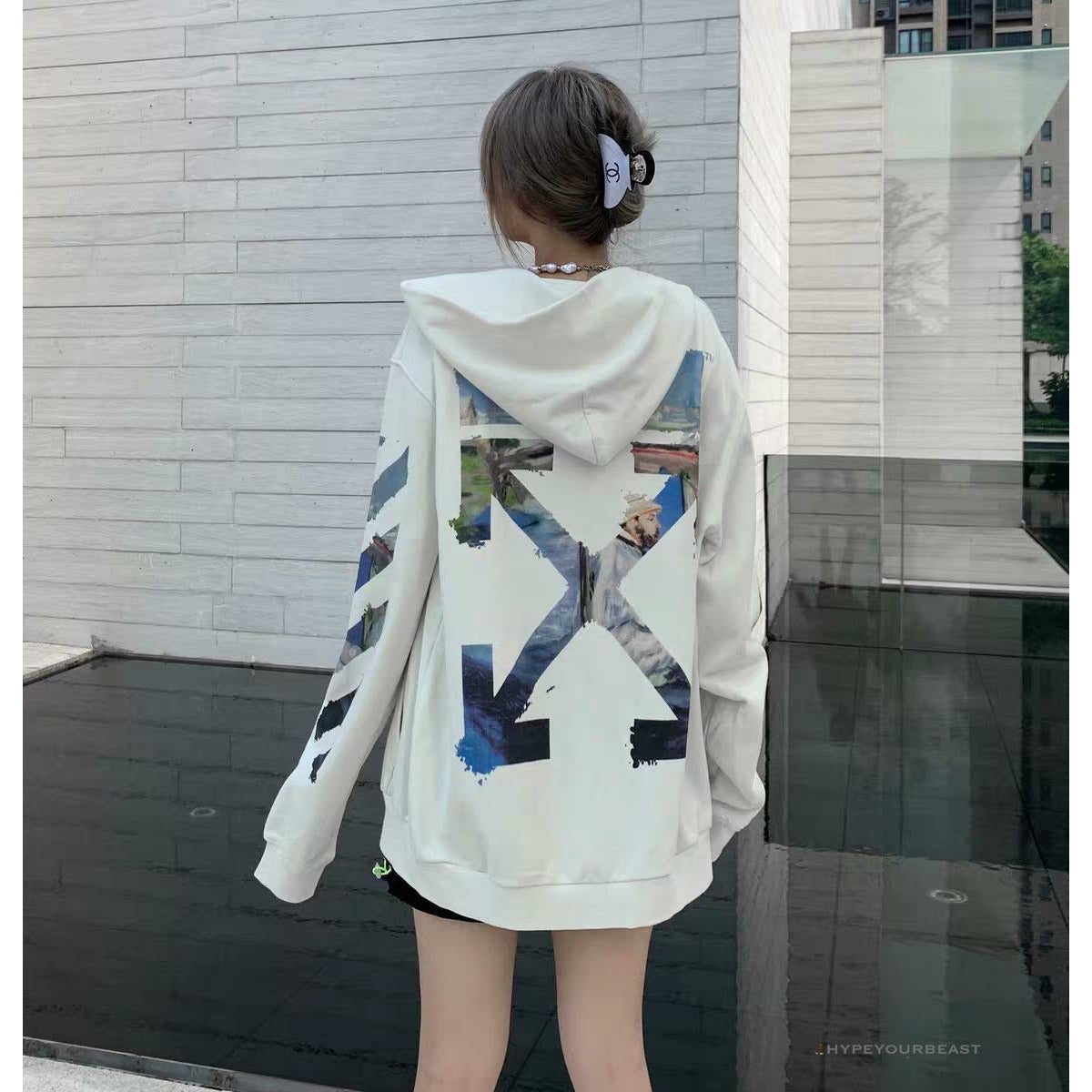 Off White Hoodie Vincent Van Gogh White