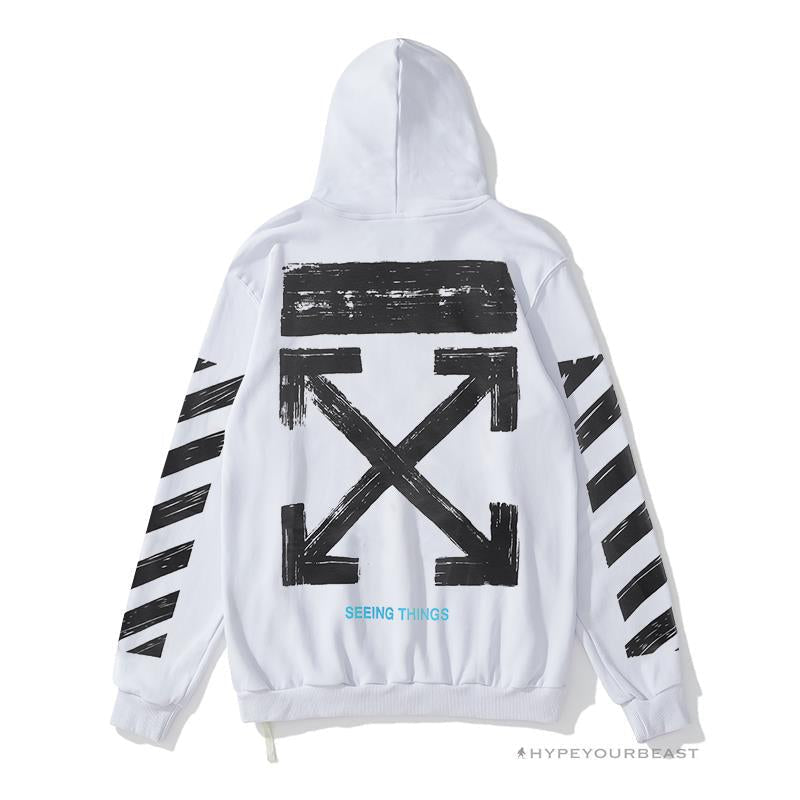 Off White Hoodie Seeing Things White