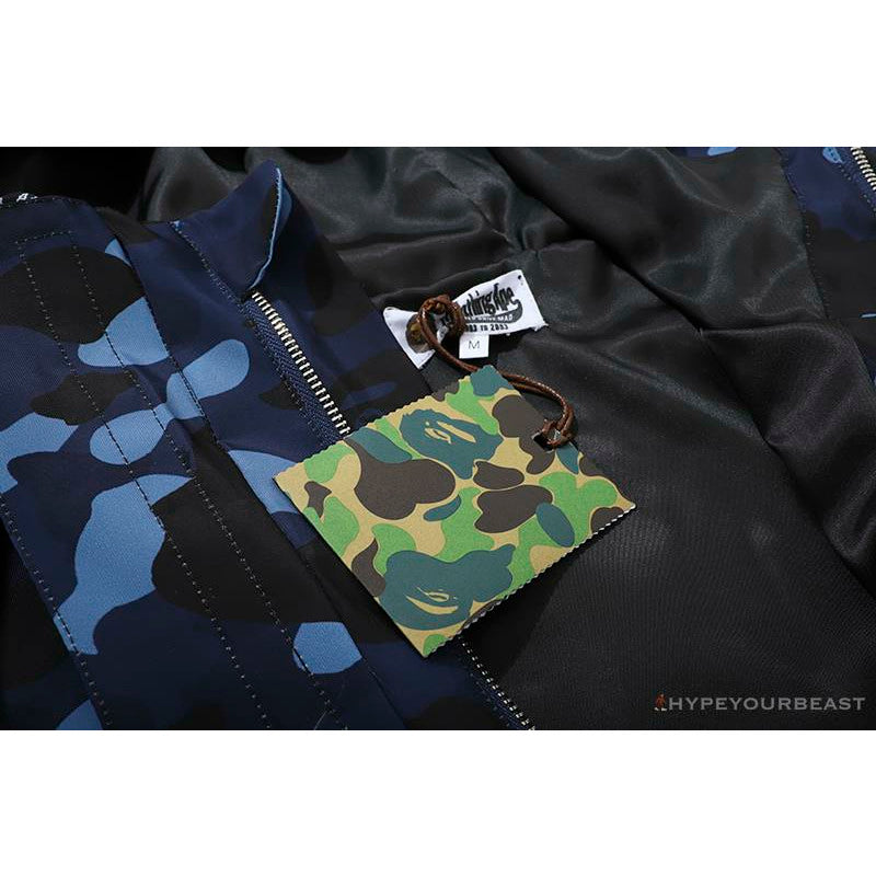 BAPE x PSG Paris Saint-Germain Camouflage Blue-Red Hoodie