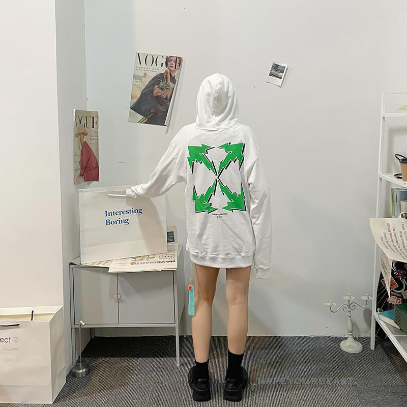 Off-White Green Hoodie - White