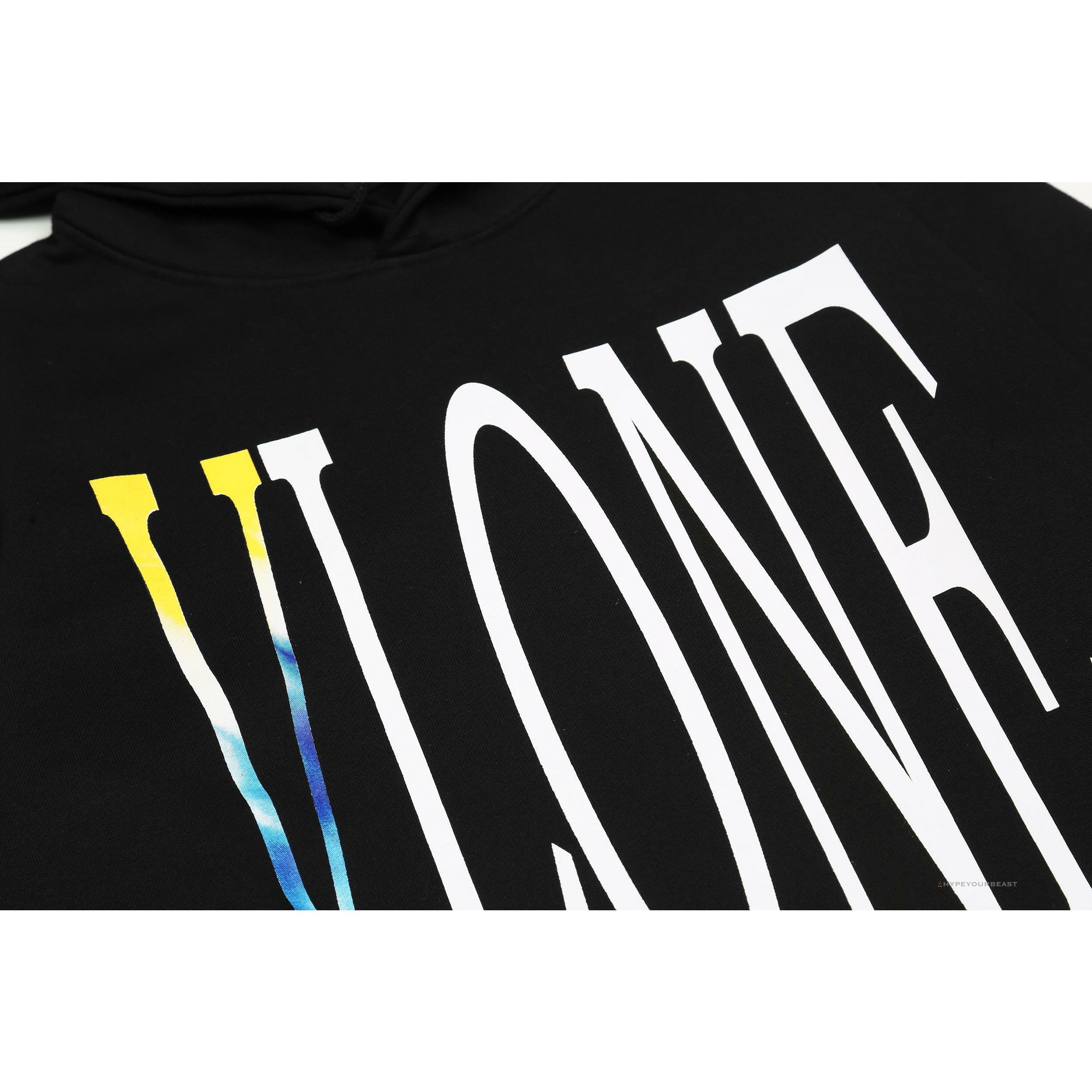 Vlone Hoodie Blue Yellow Logo (Black)