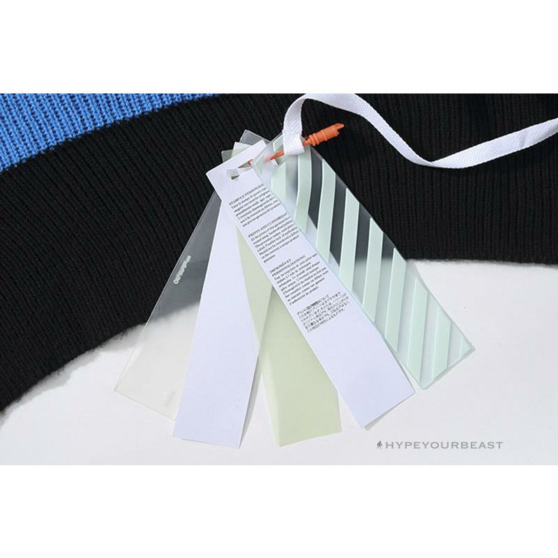 Off White Hoodie Blue Pink