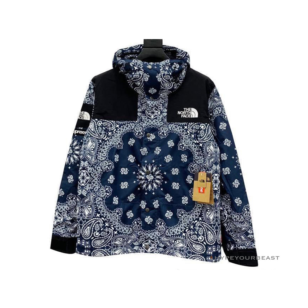 Supreme X TNF Bandana Jacket Blue