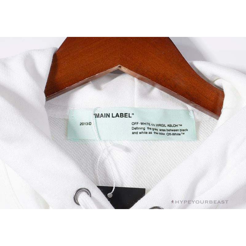 OFF-WHITE Skull and Writing Hoodie 'WHITE'