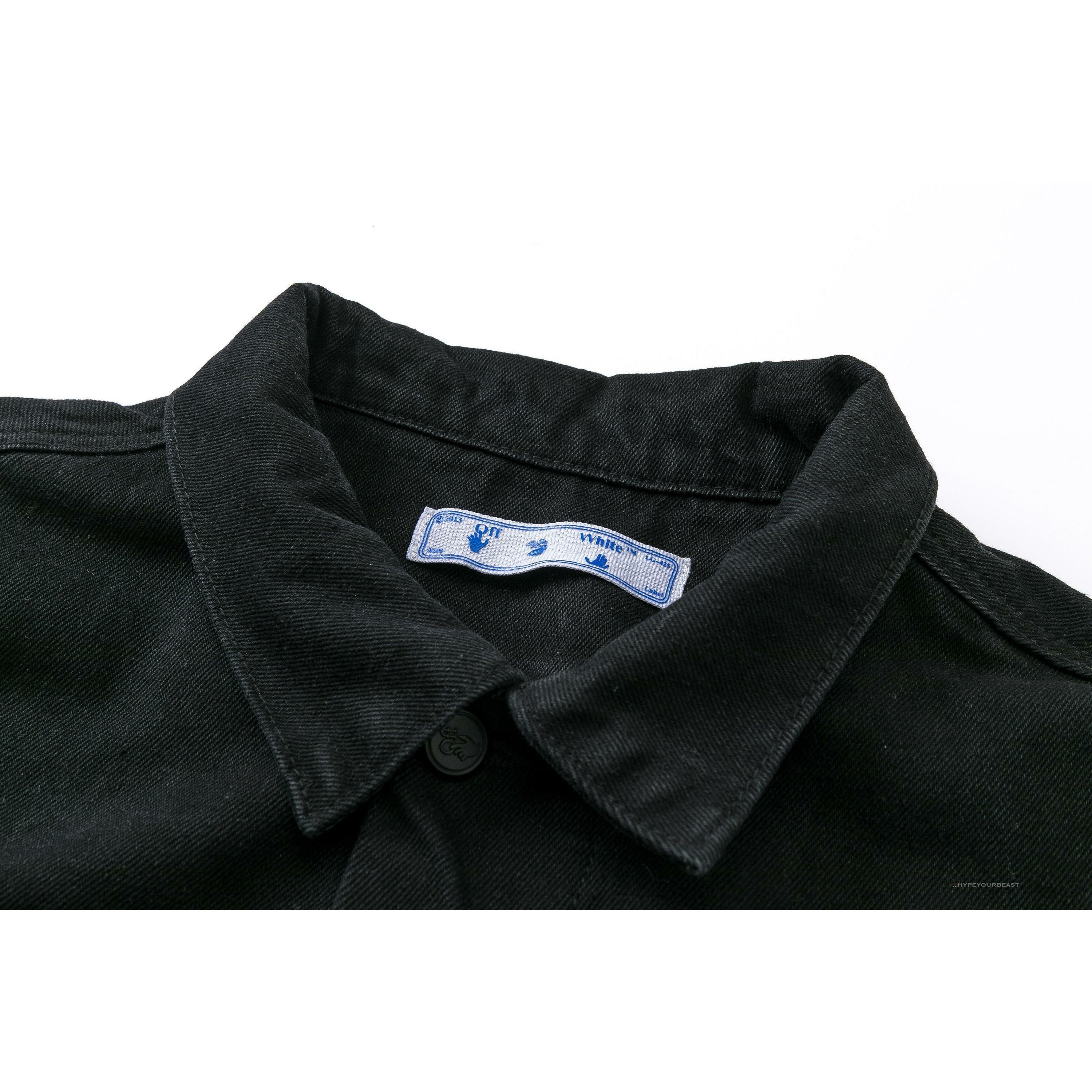 Off White Denim Black Jacket - White