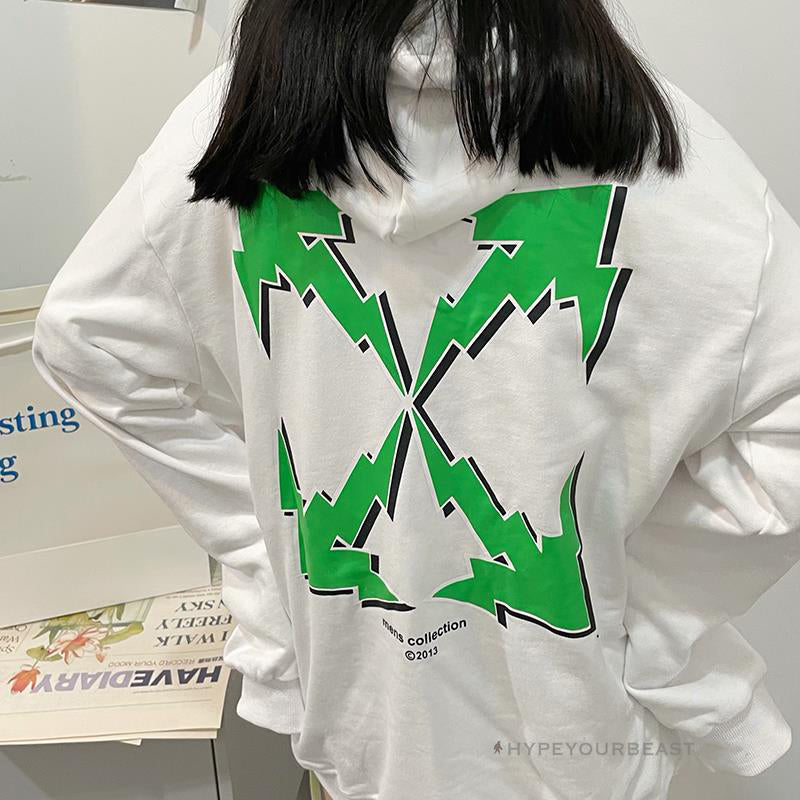 Off-White Green Hoodie - White