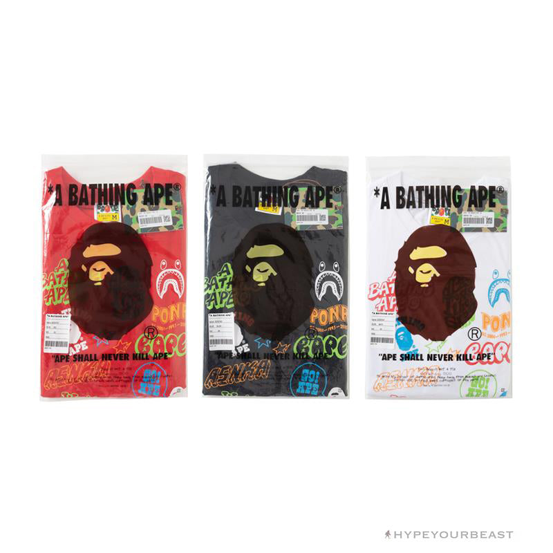 BAPE Street Graffiti Tee Shirt 'BLACK'