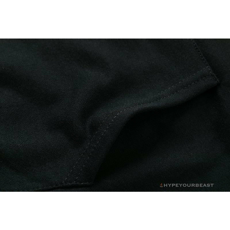 BAPE Classic Ape Head Embroidered Standard Cotton Terry Hoodie 'BLACK'