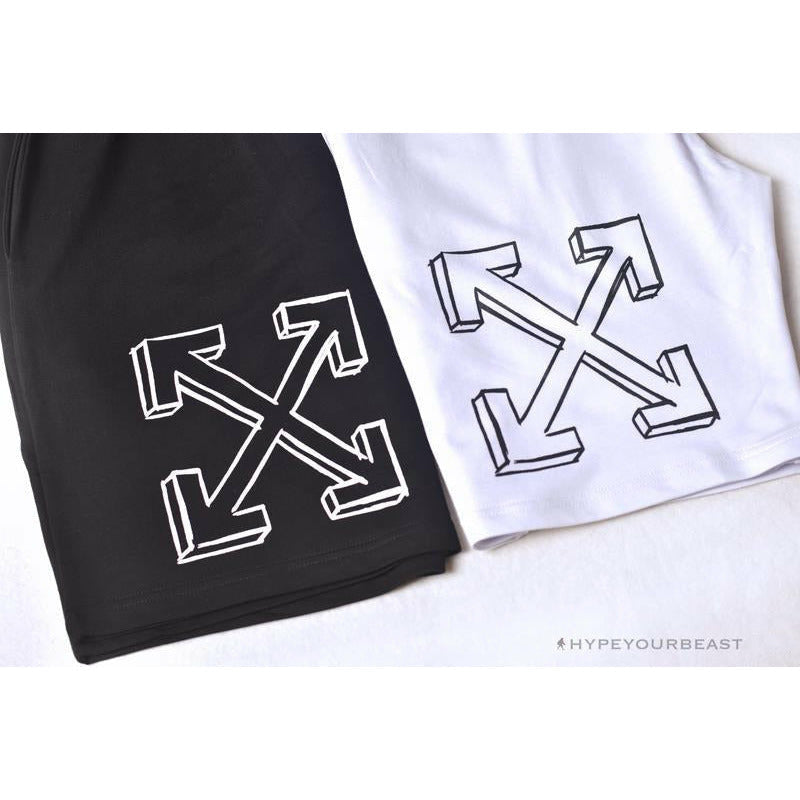 OFF-WHITE Dimensional Sketch Shorts 'BLACK'