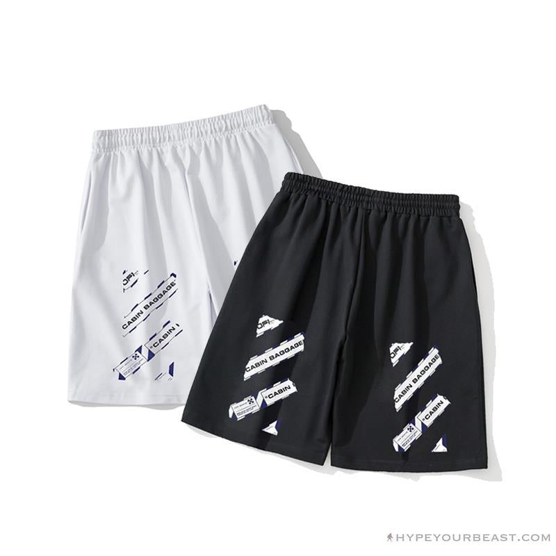OFF-WHITE Cabin Baggage Shorts 'BLACK'