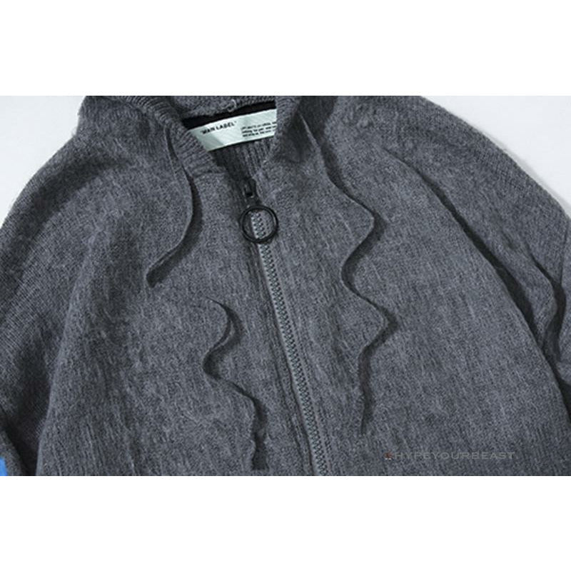 Off White Hoodie Grey Blue