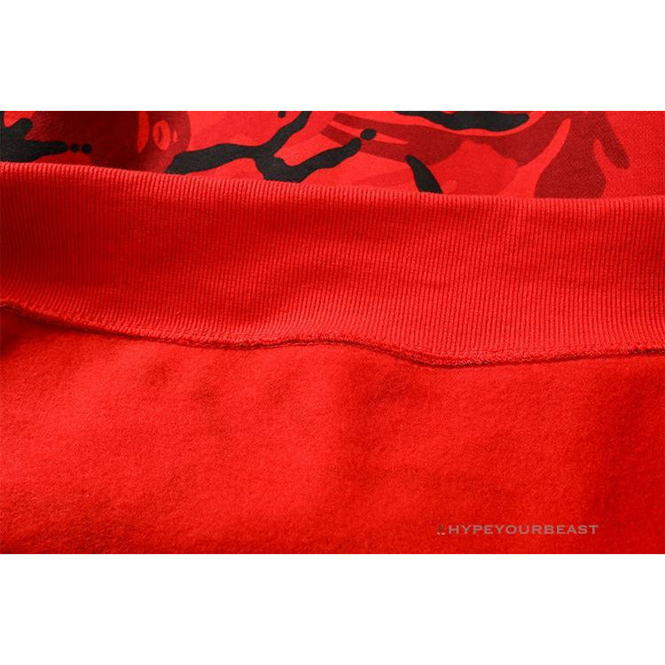 Bape Camo Hoodie Red Camouflage